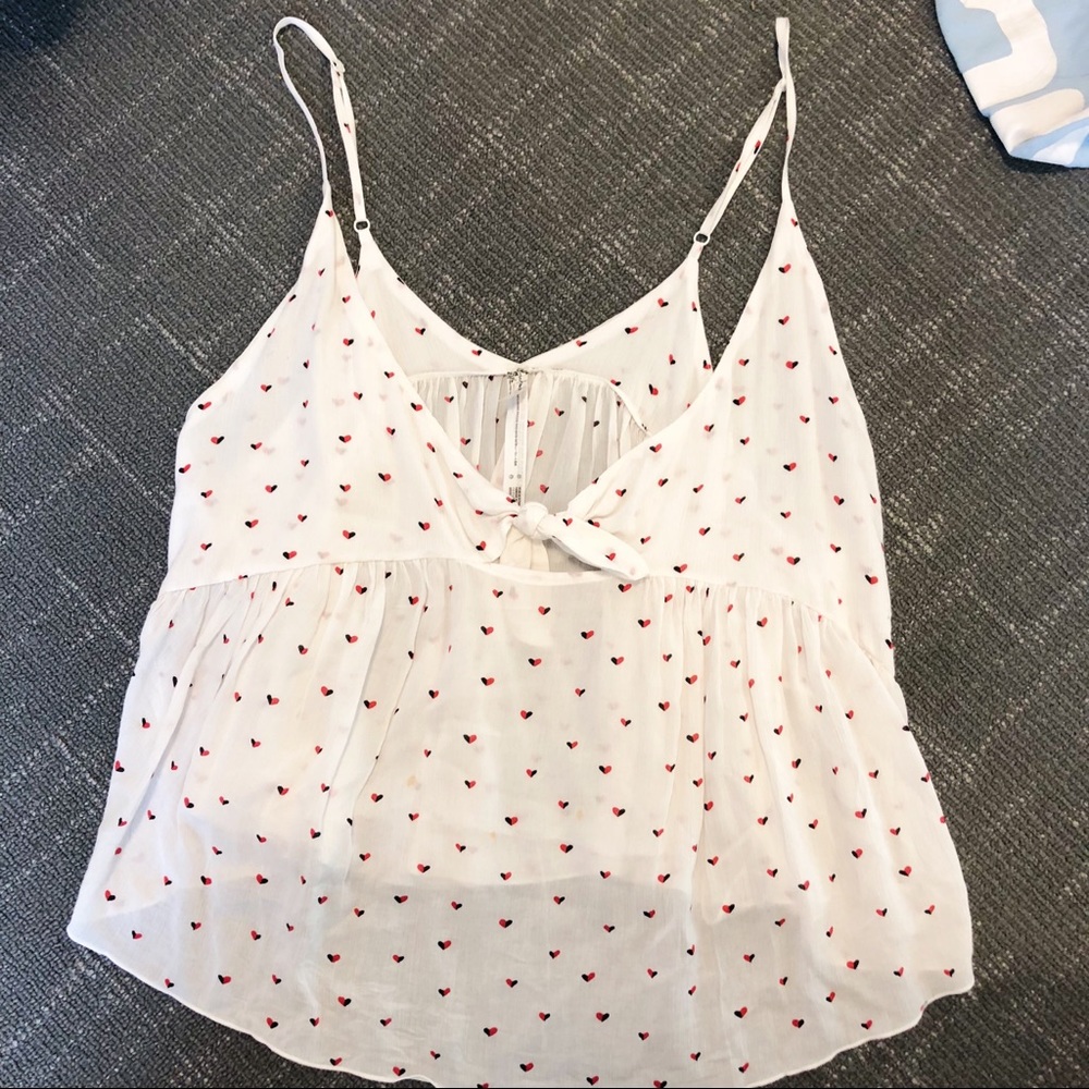 free people hearts flowy tank top